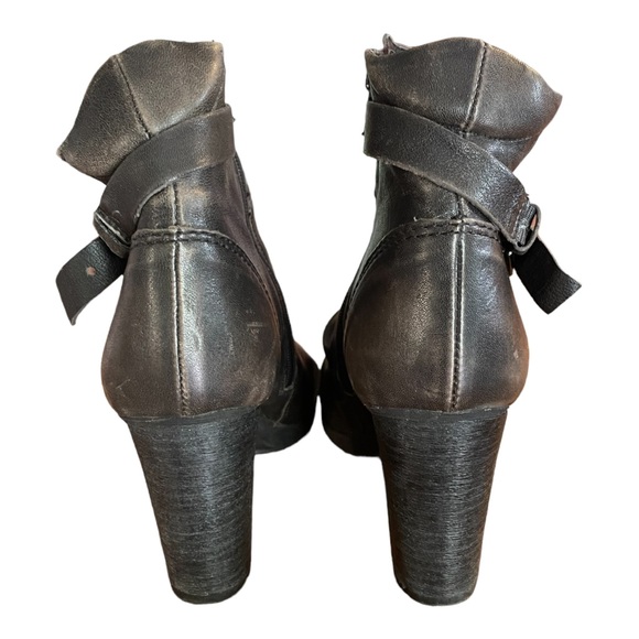 Women’s black leather booties ankle boots size : EU 38 US 7 - Picture 6 of 12